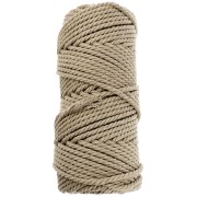 Bobina de cordón de algodón para macramé de 3 mm - Arena x50m|raw }}