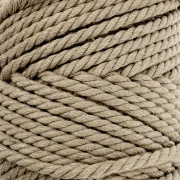 Bobina de cordón de algodón para macramé de 3 mm - Arena x50m