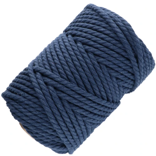 Bobina de cordón de algodón para macramé de 5 mm - Indigo x50m