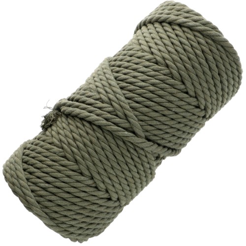 Bobina de cordón de algodón para macramé de 5 mm - Caqui x50m