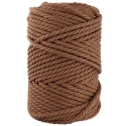 Bobina de cordón de algodón para macramé de 5 mm - Mocca x50m