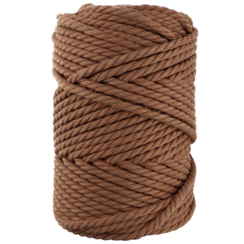 Bobina de cordón de algodón para macramé de 5 mm - Mocca x50m