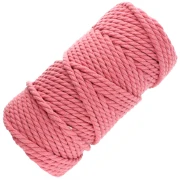 Rosa vieja - Bobina de cordón de algodón para macramé de 5 mm - Rosa viejo x50m Bobina de cordón de algodón para macramé de 5 mm - Rosa viejo x50m