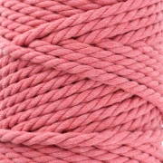 Bobina de cordón de algodón para macramé de 5 mm - Rosa viejo x50m
