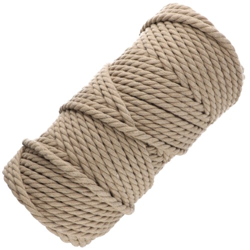 Bobina de cordón de algodón para macramé de 5 mm - Arena x50m