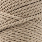 Bobina de cordón de algodón para macramé de 5 mm - Arena x50m