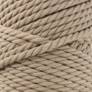 Bobina de cordón de algodón para macramé de 5 mm - Arena x50m