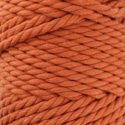 Bobina de cordón de algodón para macramé de 5 mm - Terracota x50m