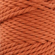 Bobina de cordón de algodón para macramé de 5 mm - Terracota x50m