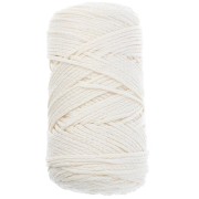 Bobina de cordón de algodón para macramé Cotton Air Glitter 1 mm - Crema x90m|raw }}