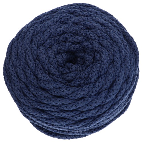 Bobina de cordón de algodón para macramé Cotton Air 5 mm - Indigo x50m