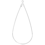 Portapendientes gota 52x25 mm Plateado x2