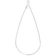 Portapendientes gota 52x25 mm Plateado x2