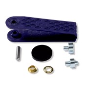 Caja de 40 ojetes de 5 mm con arandelas y herramienta de colocación - Plateado x1