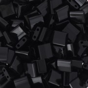 Cuentas Miyuki Tila 5x5x1,9 mm TL-401 - Negro x100 g