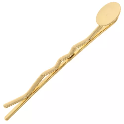 Horquilla para decorar 55 mm para cabujón de 10 mm - Dorado x1