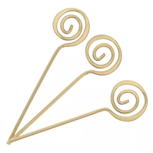 Clavos con cabeza en espiral 42,5x1 mm - Dorado x10