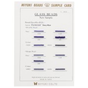 Tarjeta de muestra Rocalla de Miyuki (nº 1013) Duracoat Azul Marino