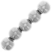 Cuentas redondas de 8 mm para bisutería - Plateado x20