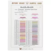 Tarjeta de muestra Rocalla Miyuki (n°947) Duracoat Silverline Dyed Color