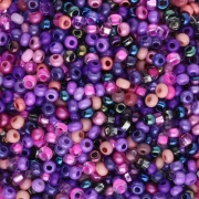 Cuentas de Rocalla Preciosa 11/0 2 mm - Mezcla de violeta y salmón x20 g