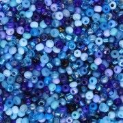 Cuentas de Rocalla Preciosa 11/0 de 2 mm - Mezcla azul x 20 g