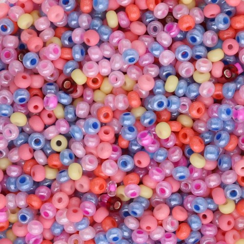 Cuentas de Rocalla Preciosa 11/0 de 2 mm - Mezcla de colores pastel x 20 g