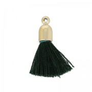 Pompón imitación de seda y CCB 25-30 mm verde  x1|raw }}
