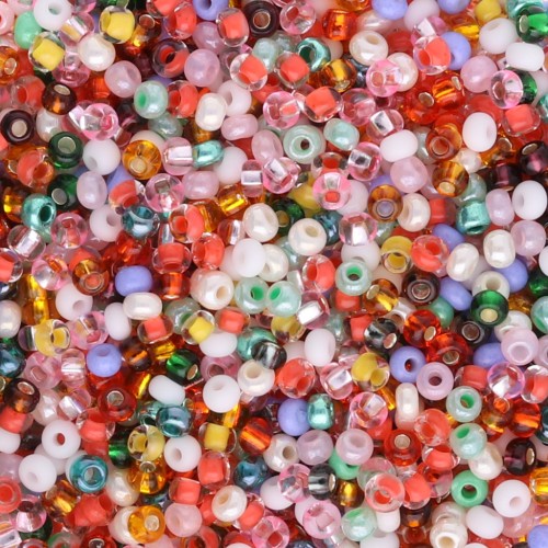 Preciosa: Cuentas de Rocalla 11/0 de 2 mm - Mezcla multicolor x 20 g