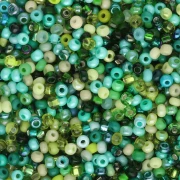 Cuentas de Rocalla Preciosa 11/0 2 mm - Mezcla verde x 20 g