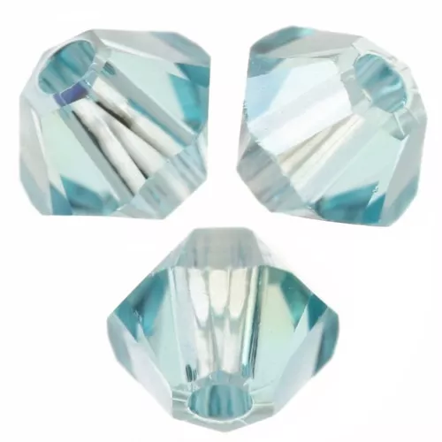 PureCrystal 5328 Peonzas de cristal de 3 mm - Turquesa claro claro de luna x50