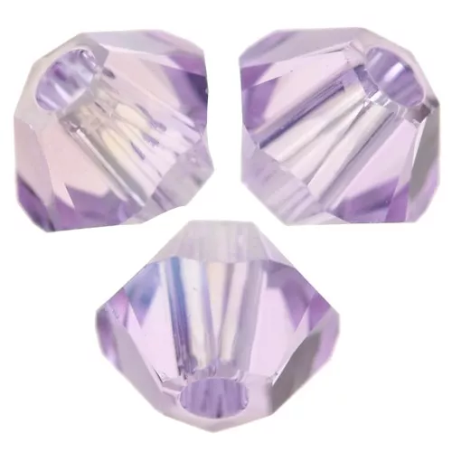 PureCrystal 5328 Peonzas de cristal de 3 mm - Violeta claro de luna x50