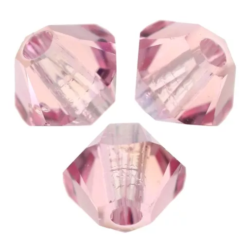 PureCrystal 5328 Peonzas de cristal de 3 mm - Light rose Moonlight x50