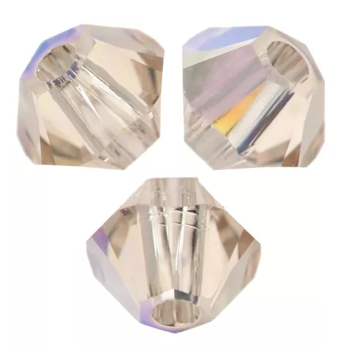 PureCrystal 5328 Peonzas de cristal de 3 mm - Seda clara AB x50