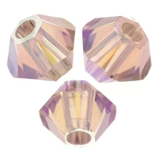 PureCrystal 5328 Peonzas de cristal de 3 mm - Vintage Rose AB x50