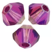 PureCrystal 5328 Peonzas de cristal de 3 mm - Brillo fucsia 2X x50