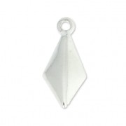 Dijes diamante 12x5.6 mm de Plata 925 x4