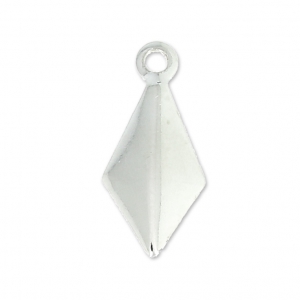 Dijes diamante 12x5.6 mm de Plata 925 x4