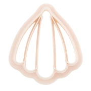 Emporte-pièce coquillage 30x27 mm en polymère biodégradable - Beige x1