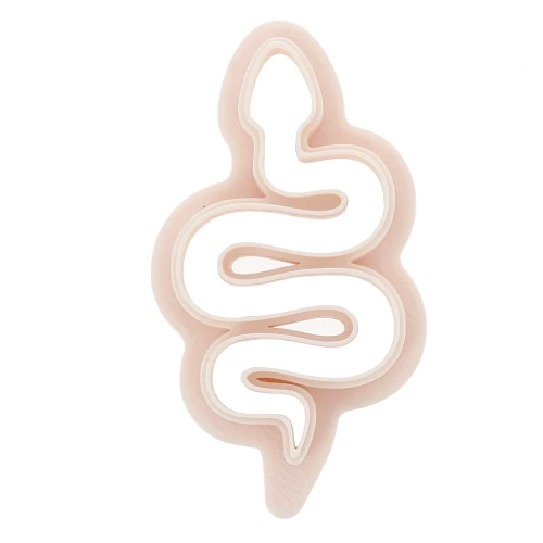 Cortapastas serpiente 40x20,5 mm en polímero biodegradable - Beige x1