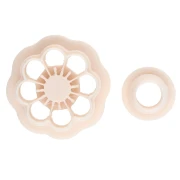 Emporte-pièce fleur marguerite 18 mm en polymère biodégradable - Beige x2