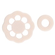 Juego de cortapastas flor de margarita de 18 mm en polímero biodegradable - Beige