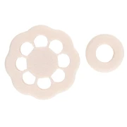 Juego de cortapastas flor de margarita de 18 mm en polímero biodegradable - Beige