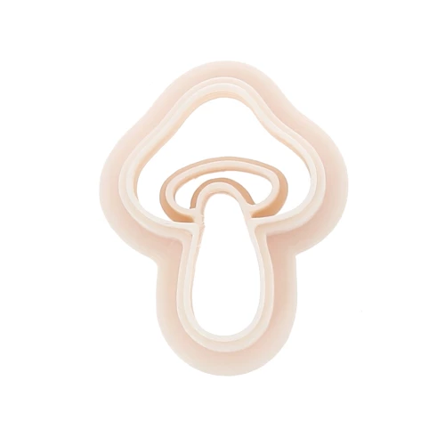 Cortapastas mini setas de polímero biodegradable 19x14 mm - Beige x1
