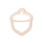Mini emporte-pièce gland 18x14 mm en polymère biodégradable - Beige x1