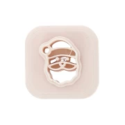 Mini emporte-pièce Père Noël 12x10 mm en polymère biodégradable - Beige x1