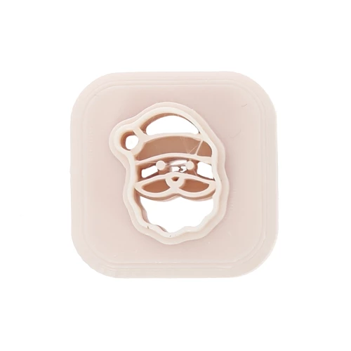 Mini cortapastas Papá Noel 12x10 mm en polímero biodegradable - Beige x1