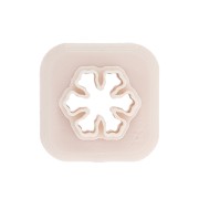 Mini cortapastas copo de nieve 12x11 mm en polímero biodegradable - Beige x1|raw }}