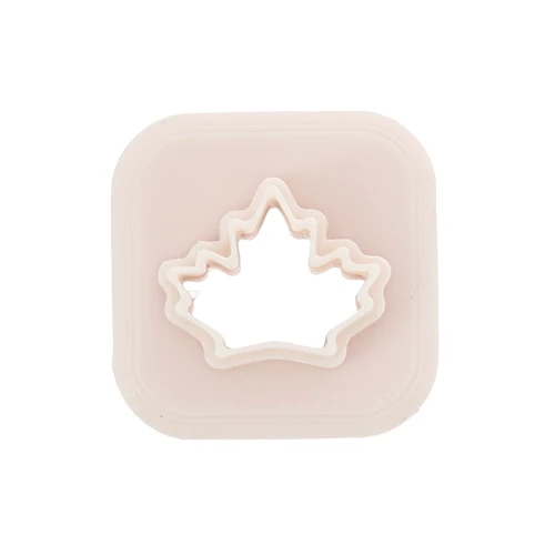 Cortapastas mini hoja de arce 10x13 mm en polímero biodegradable - Beige x1