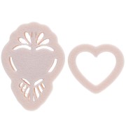 Set de cortapastas Ex-voto corazón 31x20,5 mm en polímero biodegradable - Beige